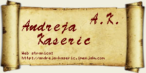 Andreja Kašerić vizit kartica
